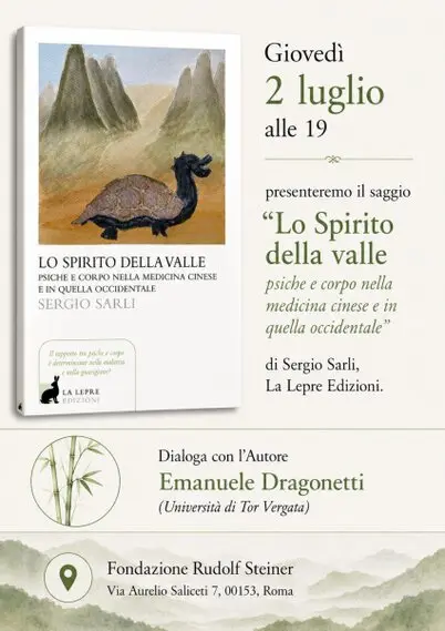 Lo Spirito della Valle Locandina della presentazione del saggio Lo Spirito della Valle, di Sergio Sarli, La Lepre Edizioni che si terrà a Roma giovedi 2 luglio alle ore 19:00